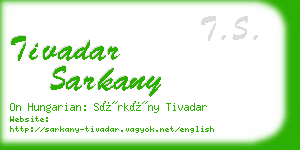 tivadar sarkany business card